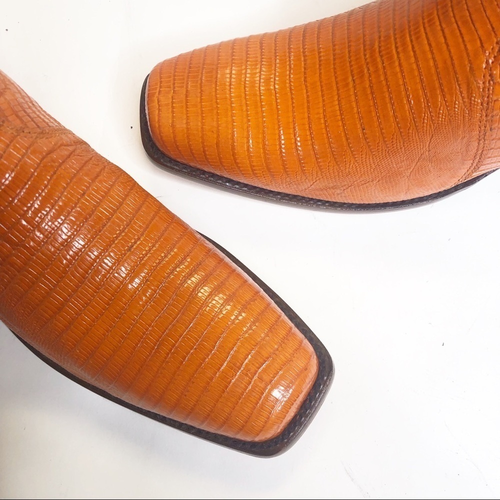 Dan Post | Square-Toe Teju Lizard Western Boots - Picture 4 of 6
